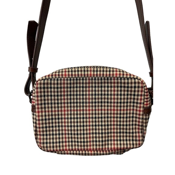 NWT Baekgaard Colby Plaid Brown Red Cream Crossbody Purse Bag Leather Handbag - Picture 8 of 16